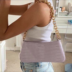Zara Lilac Gold Chain Handbag